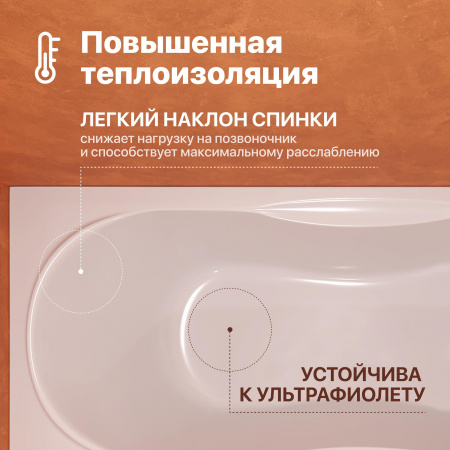 Акриловая ванна DIWO Ярославль 333191 150x70 см, с каркасом