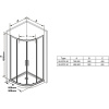 Душевой уголок Ravak Blix Slim 80x80 BLSCP4-80 профиль хром
