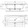 Ванна акриловая Ideal Standard i.life Duo 1800х800 пристенная, встраиваемая, белая (T476401)