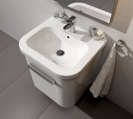 Смеситель для раковины Ravak Chrome CR 011.00, со сливным гарнитуром, однорычажный, хром (X070053)