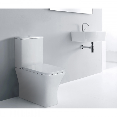 Унитаз-компакт Azario Blaise 385х615х801 напольный, безободковый с быстросъемным сиденьем микролифт (AZ-55-1)