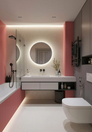 Зеркало AZARIO Bris D900 с подсветкой, сенсорный выключатель с функцией диммера (AZ-Z-006CS)