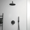 Комплект верхнего и ручного душа Ideal Standard Ideal Rain Silk Black, черный матовый (BD389XG)