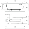 Промо-набор Ideal Standard 4 в 1: Ванна акриловая 160х70см, ножки, фронтальная панель, крепеж для фронтальной панели (PT475867)