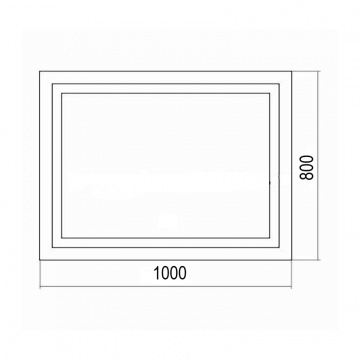 Зеркало AZARIO Ливия-7 1000х800 c подсветкой и диммером, сенсор выкл+Bluethooth (LED-00002253)
