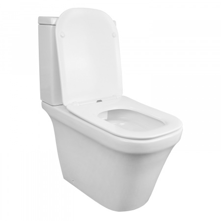 Унитаз-компакт Azario Candy 370х620х780 напольный, безободковый, в комплекте с бачком и сиденьем микролифт (AZ-1503B)