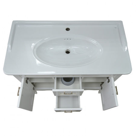 Комплект Тумба CAROLINA 100-4 (1000х880х500) патина ЗОЛОТО с раковиной Artdeco 100 (Kale) (CS00068635)
