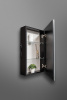 Зеркало-шкаф AZARIO Hamburg-BLACK 462х148х762 с подсветкой, механический выключатель, черный (LED-00002669)