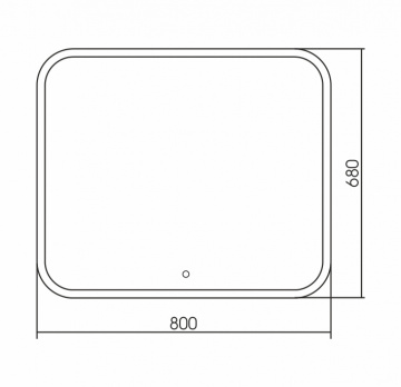 Зеркало AZARIO Стив 800х680 c подсветкой и диммером, сенсор выкл+подогрев+часы (ФР-00001353)