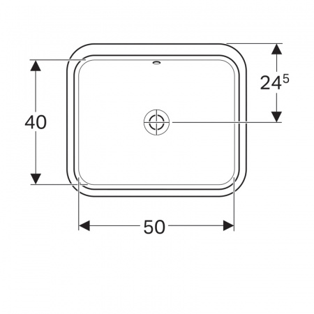 Раковина Geberit VariForm, 50х40 см, белая (500.764.01.2)