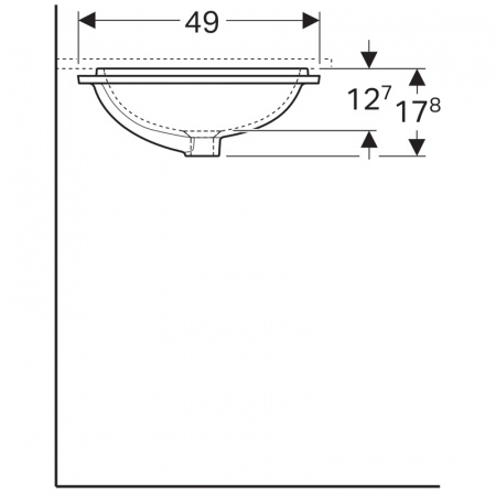 Раковина Geberit VariForm, 50х40 см, белая (500.764.01.2)