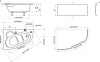 Ванна акриловая Ravak ASYMMETRIC 160x105 Левая белая