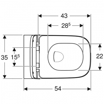 Унитаз подвесной Geberit Smyle Square Rimfree безободковый, с сиденьем микролифт (500.683.00.2)