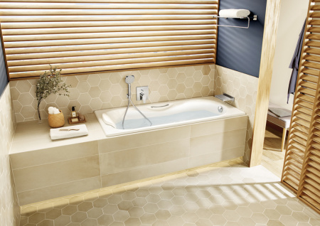 Ванна чугунная Roca MALIBU 160х70, противоскользящее покрытие, без ручек