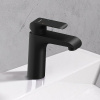 Смеситель для раковины Ravak Flat FL 013.20 с донным клапаном, керамический картидж, черный матовый (X070172)
