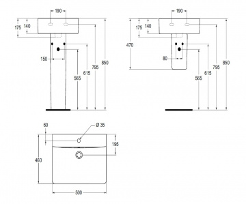 Раковина Ideal Standard CONNECT CUBE 50 см, белая (E788401)