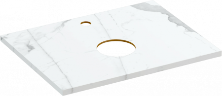 Тумба с раковиной STWORKI Копенгаген 60 белая, со столешницей Stone Energy 60 и сифоном Neo 30987065