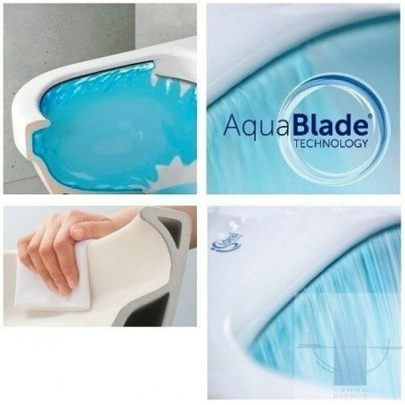 Комплект унитаза с инсталляцией Ideal Standard Tesi Aqua Blade с сиденьем Микролифт и Черной матовой клавишей смыва (T3868V1/115A6)