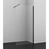 Душевое ограждение AZARIO FELTON 120х200 walk-in, прозрачное cтекло 8 мм с покрытием easy clean, черный матовый профиль (AZ-151S 120)