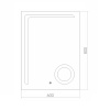 Зеркало AZARIO Клио 600х800, LED подсветка с диммером, сенсорный выключатель, увеличительное зеркало (ФР-00001417)