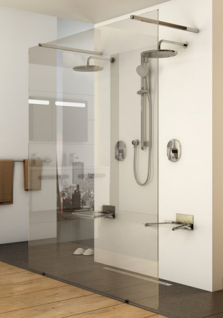 Перегородка неподвижная Ravak ST Walk-In Free 1200 x 2000, профиль хром, стекло прозрачное