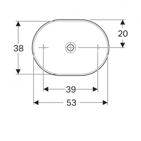 Раковина Geberit VariForm 55х40 см, белая (500.774.01.2)