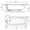 Промо-набор Ideal Standard 4 в 1: Ванна акриловая 170х70см, ножки, фронтальная панель, крепеж для фронтальной панели (PT475967)