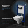 Комплект Унитаз подвесной DIWO Сочи 7508N003-0079 безободковая + Крышка Yakut 0344 с микролифтом + Инсталляция + Кнопка 7322 хром