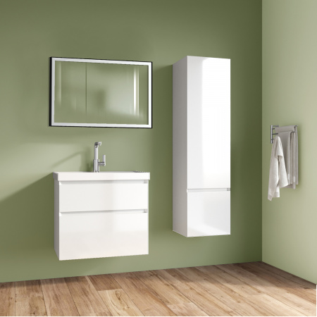 Комплект тумба Azario Velluto 80 800х450х660 подвесная, с раковиной Slim 80, белый матовый (CS00088603)