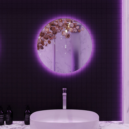 Зеркало AZARIO Savanna RGB D550 SMART-управление, парящая подсветка (LED-00002605)