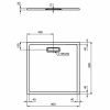 Душевой поддон Ideal Standard ULTRAFLAT NEW 900x900x25 ультратонкий, акриловый квадратный, черный (T4467V3)