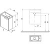 Тумба под раковину Ravak SD Classic 40 L подвесная, белый глянцевый (X000001484)