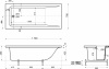 Ванна из искусственного камня STWORKI Ольборг 170x70 см, с ножками