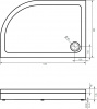 Поддон для душа STWORKI Хельсинки 120x80 L, с сифоном