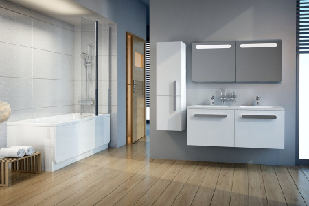 Шкаф-пенал Ravak Chrome SB 350, подвесной, 35*37*120 см, правый, белый