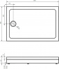 Поддон для душа STWORKI Эстерсунд 120x80, с сифоном