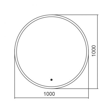 Зеркало AZARIO Monaco-BLACK d1000 бесконтактный сенсор, черная рамка (LED-00002769)