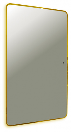 Зеркало AZARIO INCANTO 600х1000 бесконтактный сенсор, подсветка с диммером, цвет золото (LED-00002558)