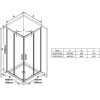 Душевой уголок Ravak Blix Slim 90x90 BLSRV2-90 профиль Хром стекло прозрачное
