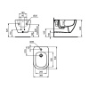 Биде подвесное Ideal Standard TESI, с отверстием под смеситель, Silk White (T3552V1)
