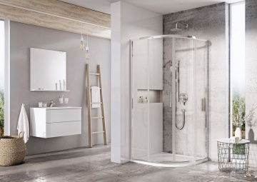 Душевой уголок Ravak Blix Slim 80x80 BLSCP4-80 профиль хром