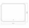 Зеркало AZARIO Стив 915х685, LED-подсветка с диммером, сенсорный выключатель (ФР-00000843)