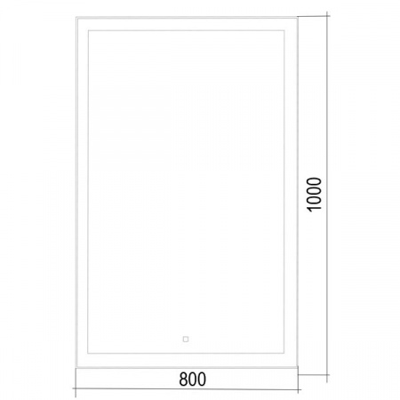 Зеркало AZARIO Сантана-2 800х1000 c подсветкой и диммером, подогрев (LED-00002320)