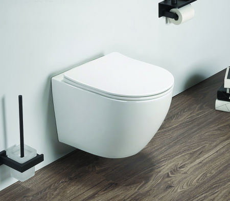 Унитаз подвесной Azario Gloria 480х370х360 безободковый, с быстросъемным сиденьем микролифт (AZ-2003)