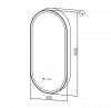 Зеркало-шкаф AZARIO Soho Black 500х1000 - 3.1 ЖК-часы, подогрев, сенсорный выключатель с функцией диммера (LED-00002612)