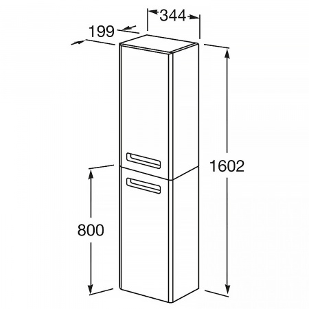 Пенал подвесной Roca The Gap Original R правосторонний, терракота (Z.RU93.0.784.4)