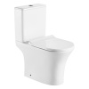 Унитаз-компакт Azario FRETTA ROUND N 340х650х770 напольный, безободковый, c быстросьемным сиденьем микролифт (AZ-1038A)