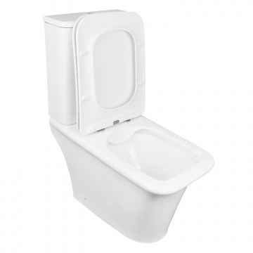Унитаз-компакт Azario AVERO 660x360х820 напольный, безободковый с бачком и сиденьем микролифт (AZ-3121)