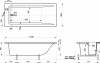 Ванна из искусственного камня STWORKI Ольборг 170x80 см, с ножками
