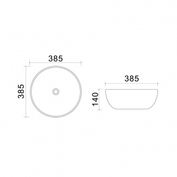 Раковина Azario 38,5х38,5х14, накладная, ультратонкая, серая (XML4003-2-U10)